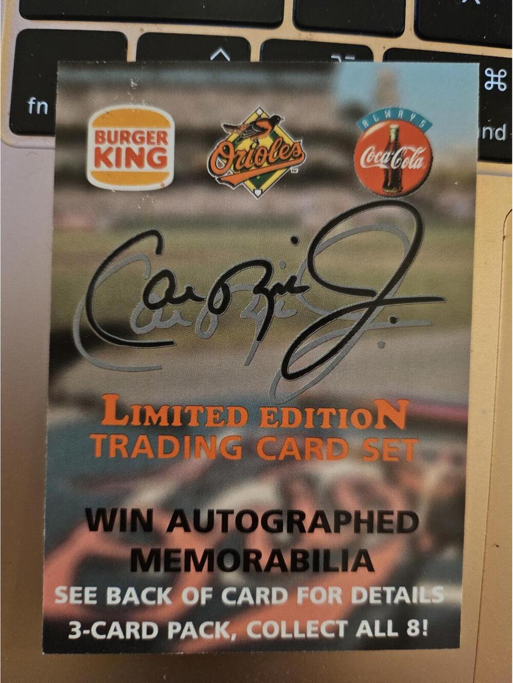 1997 Burger King Cal Ripken Jr. Card - 2131 - info card